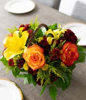 Alternative image 2 for Woven basket flower centerpiece