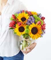 Alternative image 1 for Sunflowers and pastel flowers for Mother's Day delivery