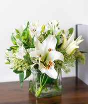 Alternative image 2 for White lilies and alstroemeria