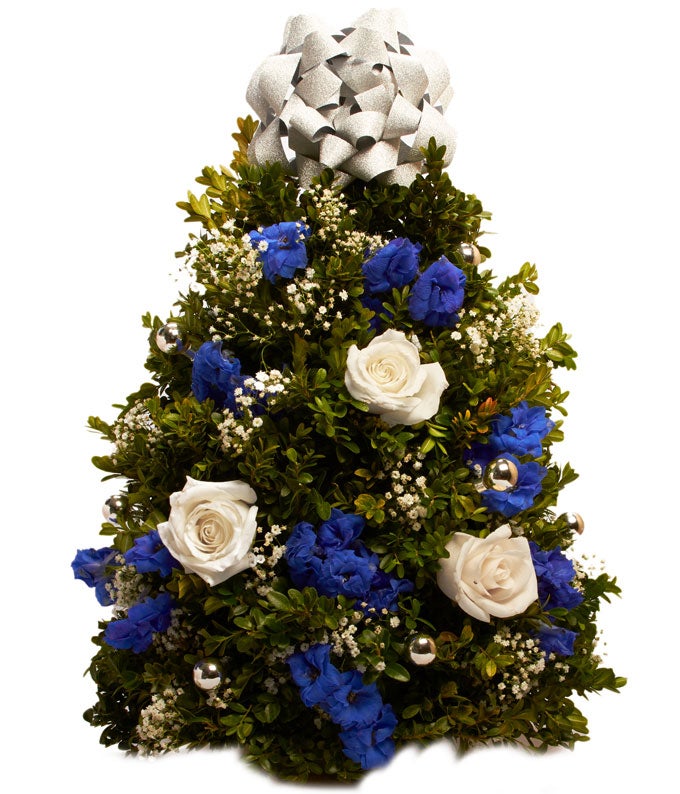 Silvery Blue Mini Christmas Tree