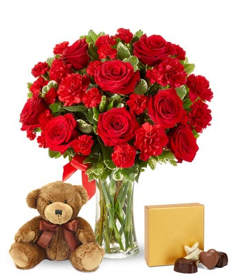 You Are My Heart Bouquet Bundle at From You Flowers