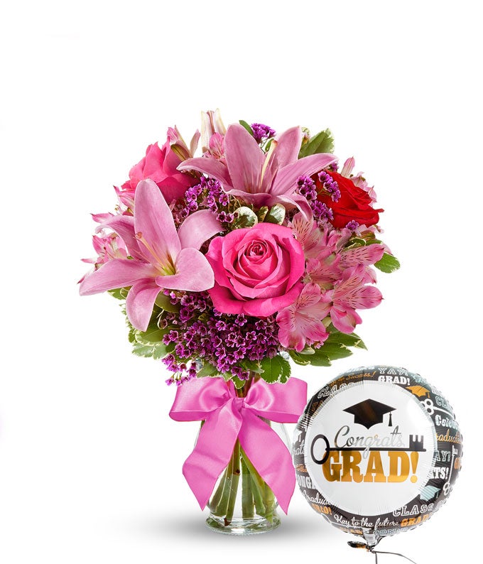 Yブーケ Rosy Celebration Bouquet at From You Flowers