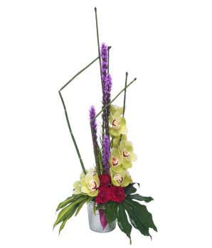 Orchid flower arrangement for international flower delivery