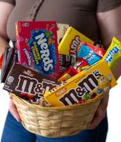 Alternative image 4 for A delightful variety of chocolates and candies, presented in a keepsake basket. This sweet assortment offers a perfect gift for any occasion, combining delicious treats with a charming keepsake.