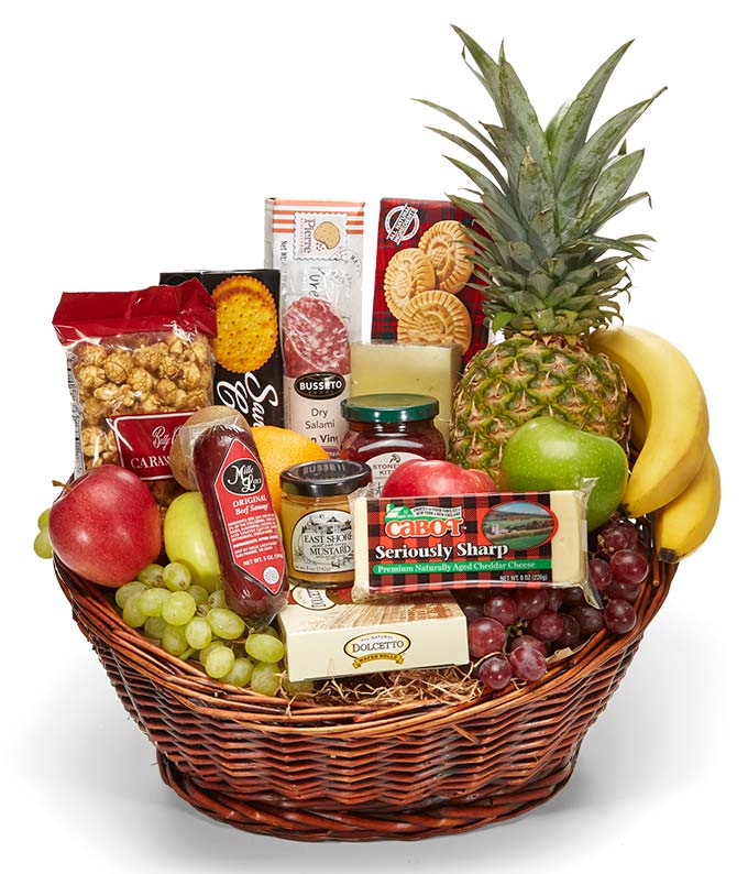 Abundant Gourmet and Fruit Basket at From You Flowers