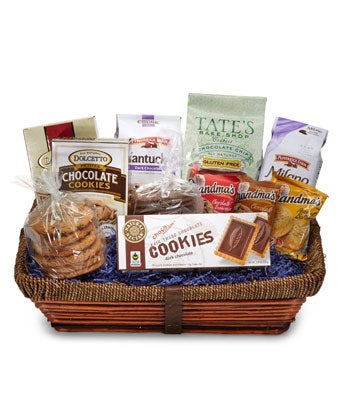 Diffe Cookie Varieties Delivered In A Woven Basket