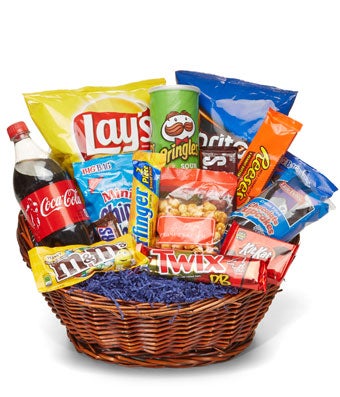 Deluxe Junk Food Basket at From You Flowers