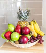Alternative image 1 for A variety of fruit for delivery in a basket 