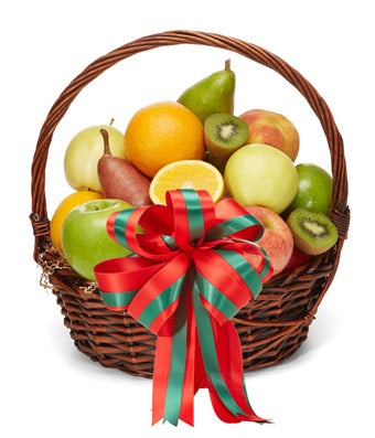 Merry Christmas Fruit Basket