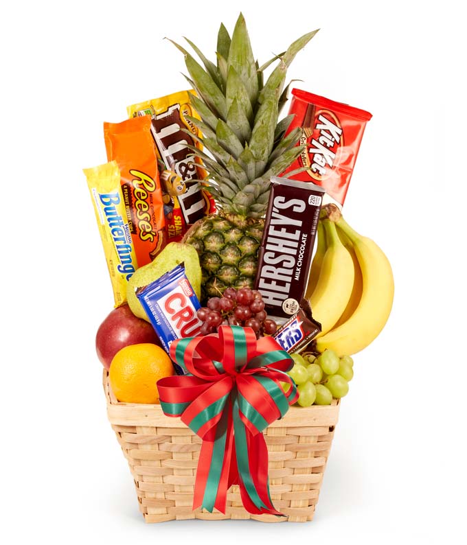 Holiday Fruit & Candy Gift Basket