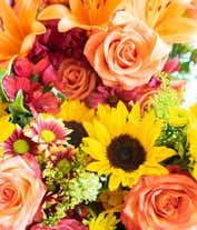 Alternative image 1 for Fall flower arrangement created by a florist with fresh flowers