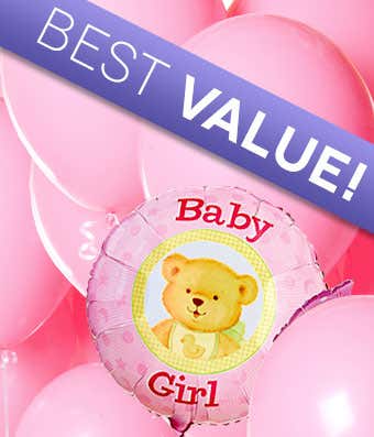 New baby girl balloons near you