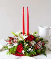 Alternative image 1 for Seasonal Floral Holiday Centerpiece