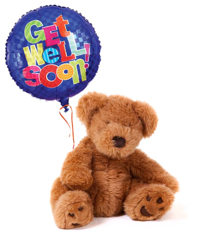 Get Well Bear Balloon