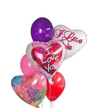 I Love You balloons
