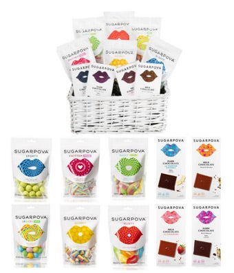 Sugarpova Gummy Candy & Premium Chocolate Basket at From You Flowers