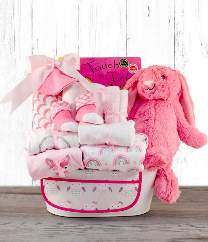 Bringing Home Baby Deluxe Gift Basket - Pink