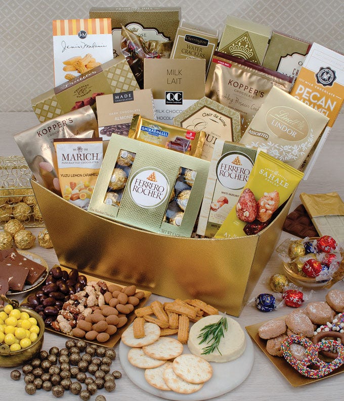 Gilded Gourmet Gift Basket at From You Flowers