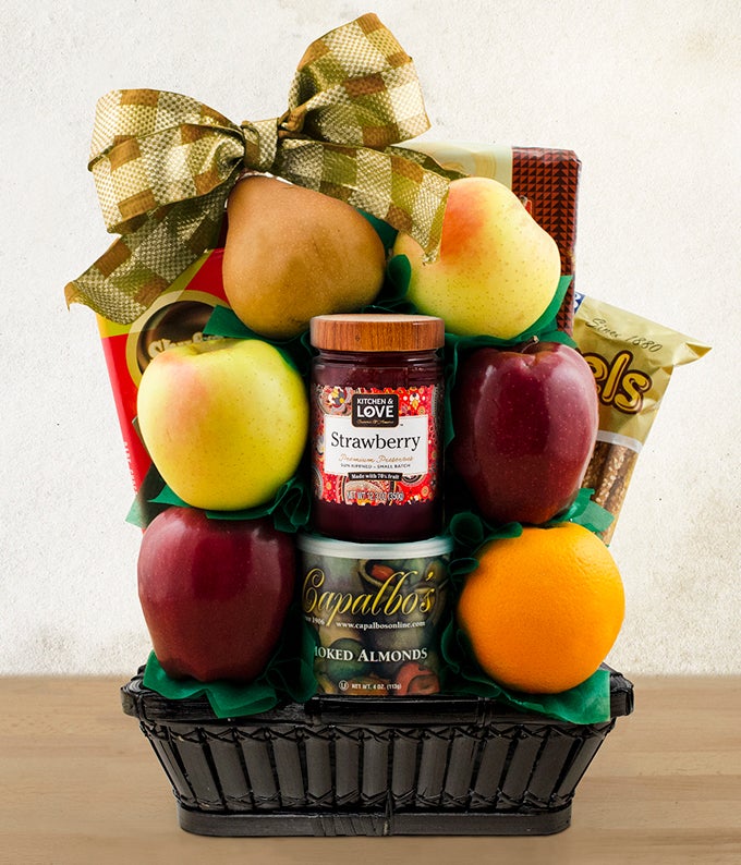 Natural Goodness Kosher Fruit & Snack Gift Basket at From You Flowers