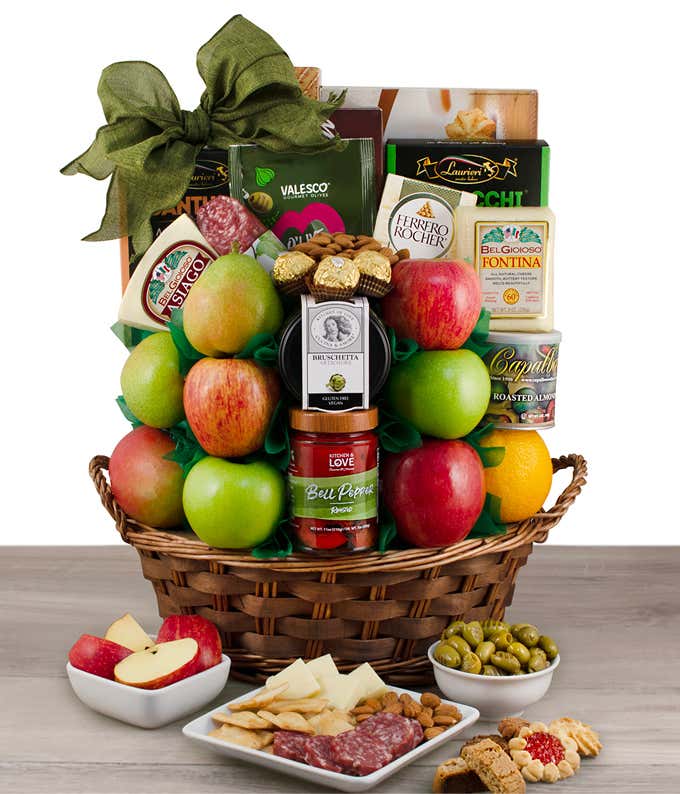 Italian Delicacies Fruit & Gourmet Gift Basket