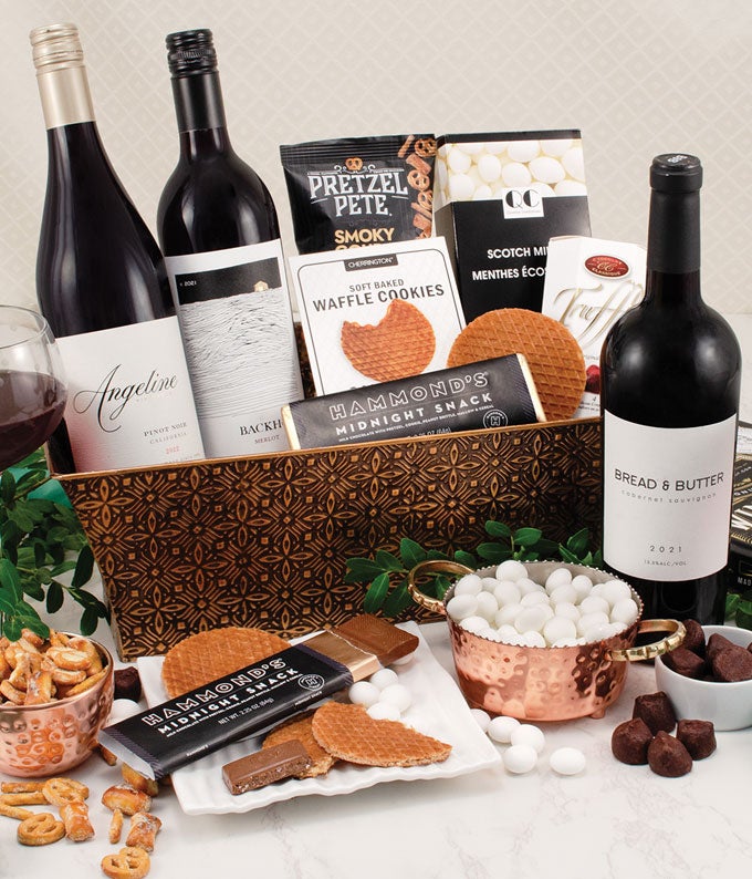 Red Wine Lovers Gourmet Gift Basket At From You Flowers