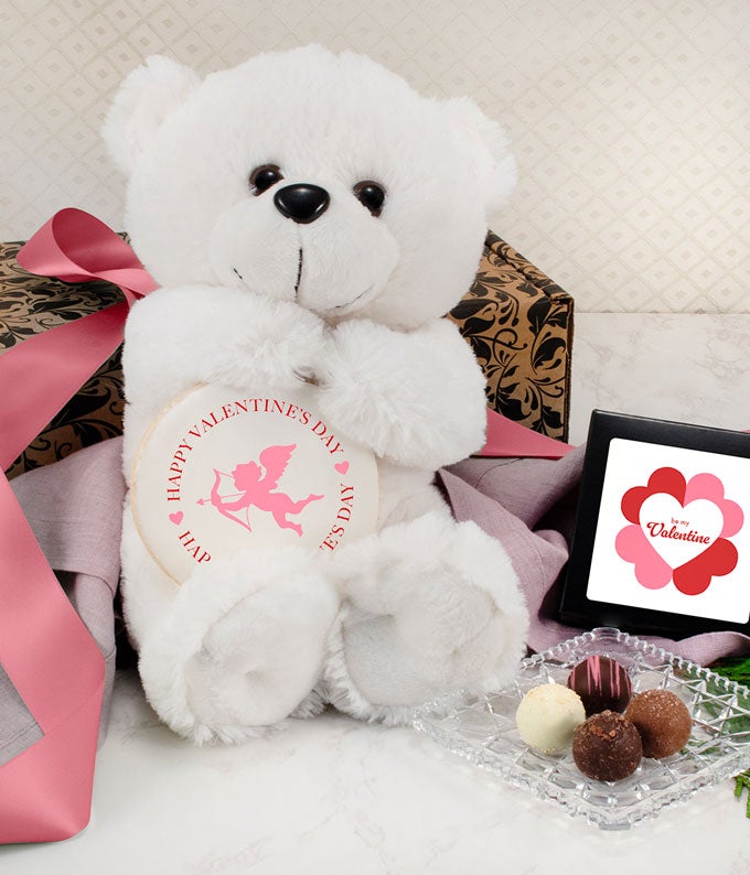 Valentine's Day Bear & Treats Gift Box