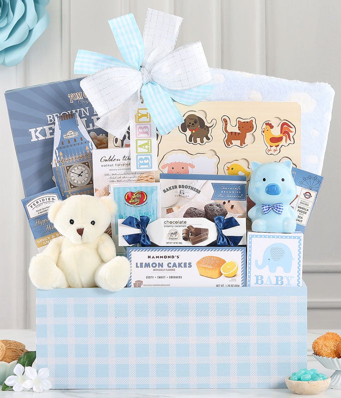 Custom New Baby Boy Gift Basket (Ultimate) - Grandpa Shorter's Gifts