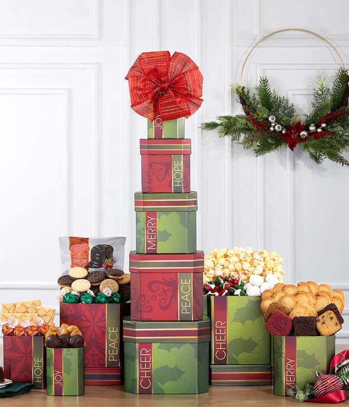 Classic Holiday Gift Tower