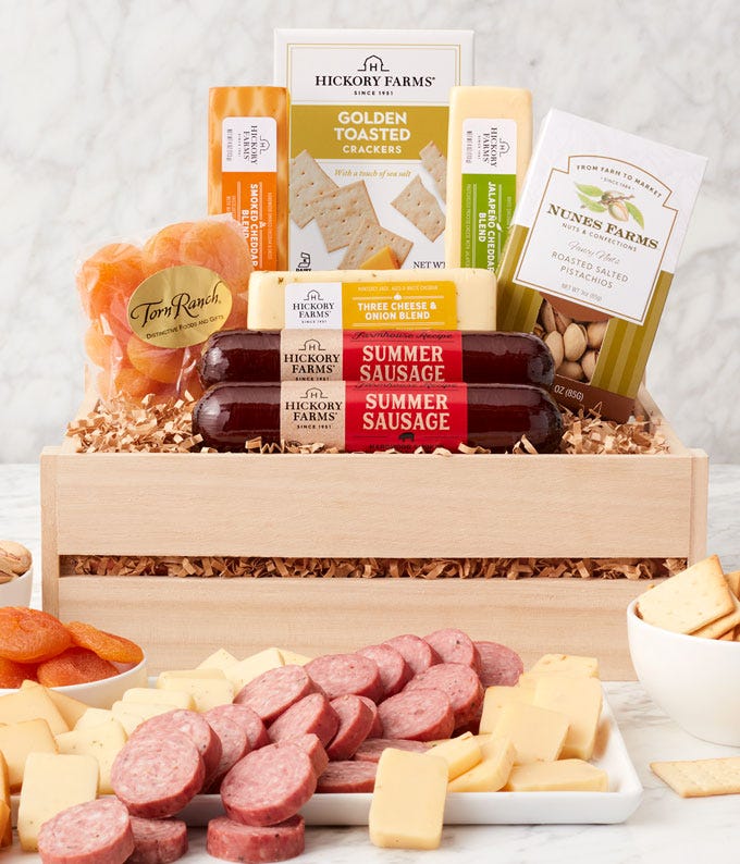 Meat & Cheese Wooden Crate at From You Flowers