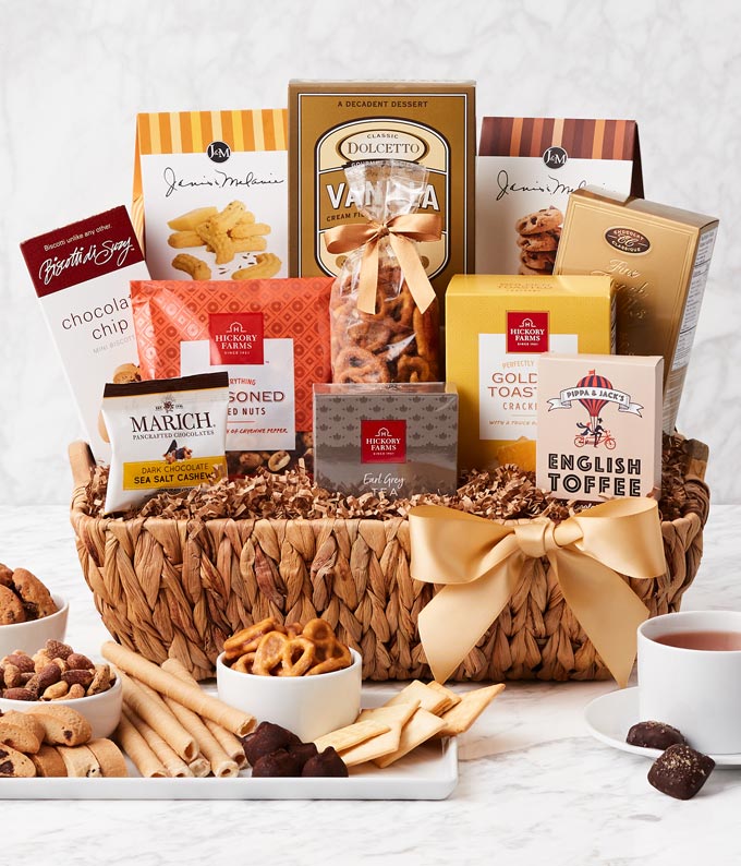 Golden Gourmet Gift Basket at From You Flowers