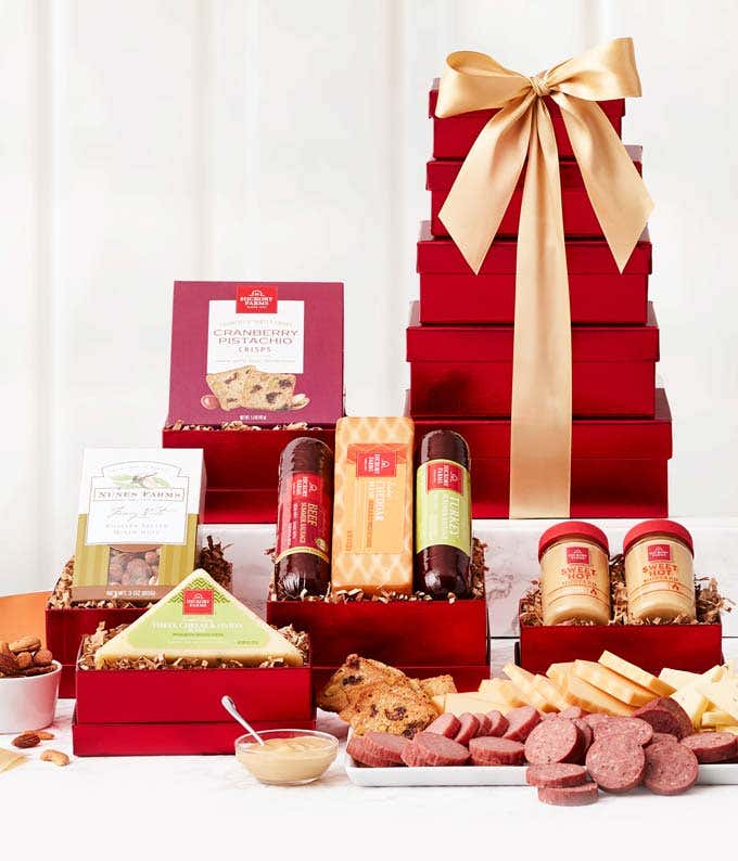 Irresistible Meat & Cheese Gift Tower