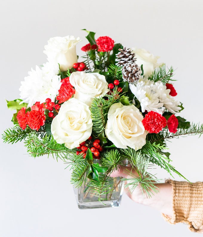 Christmas Holly Hug Bouquet at From You Flowers