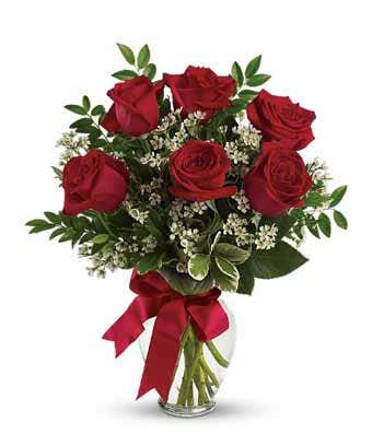 Thoughts of You Bouquet with Red Roses