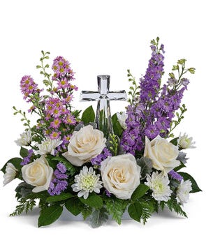 Sweet Serenity Crystal Cross Bouquet at From You Flowers