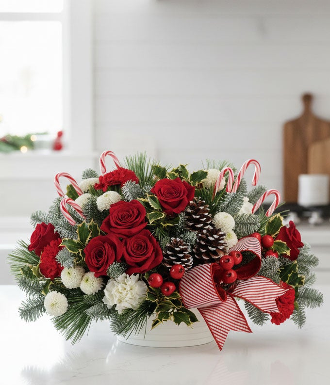Candy Canes n' Roses at From You Flowers