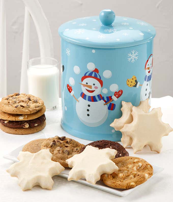 Holly Jolly Snowman Cookie Jar