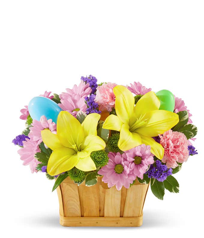 Easter Egg Floral Basket
