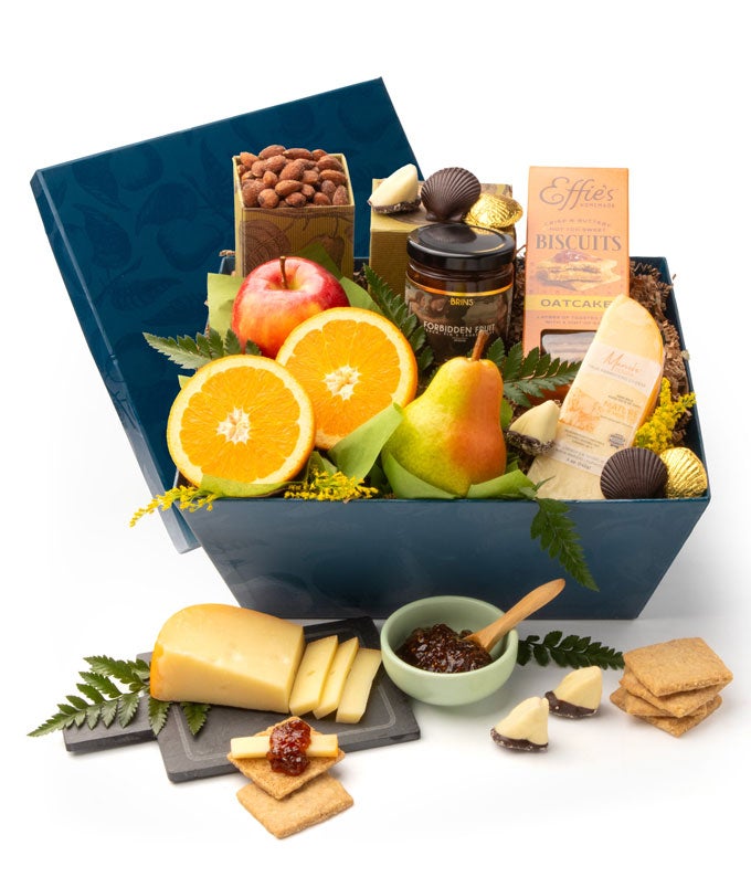Joyful Fruit & Cheese Gift Basket at From You Flowers