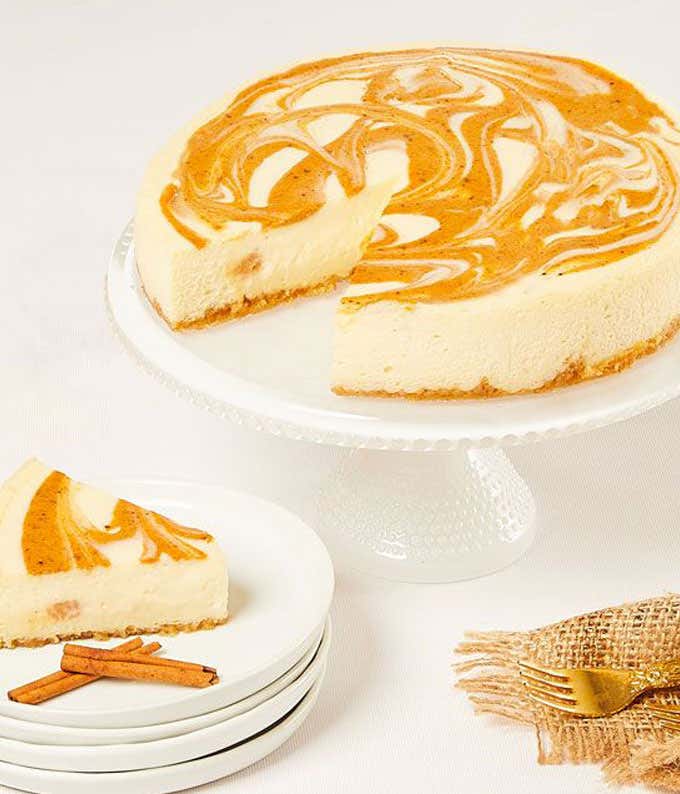 Cheesecake with Pumpkin Swirl