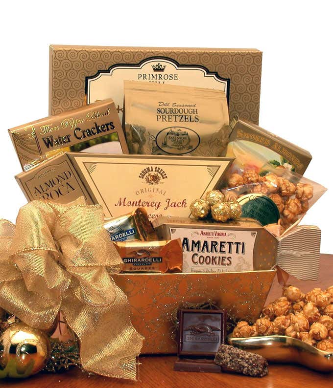 Gold Rings Gourmet Christmas Gift Basket
