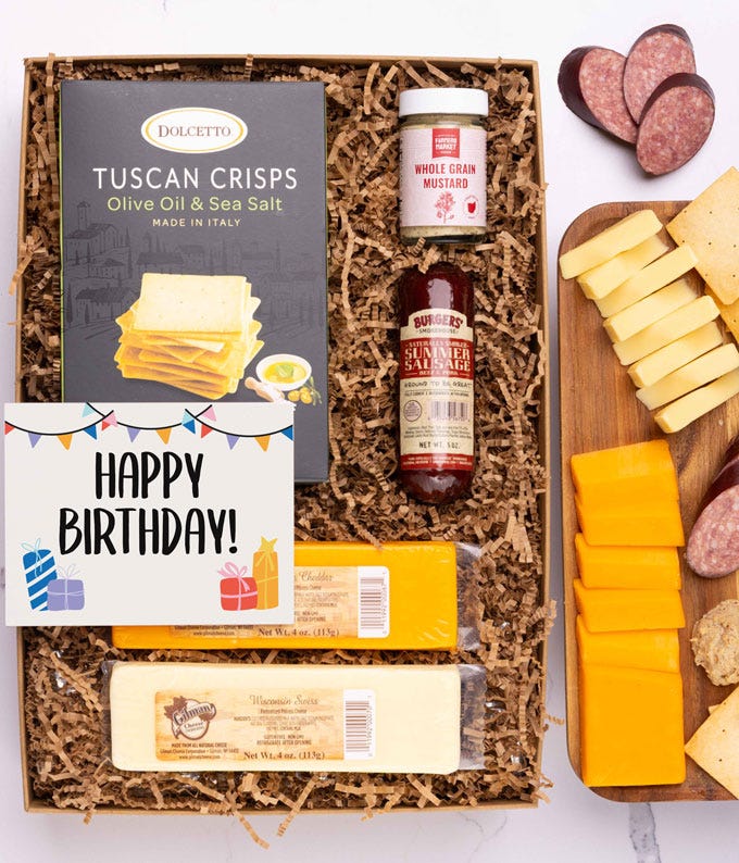 Happy Birthday! Cheese & Meat Gift Box at From You Flowers