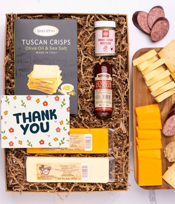 Thank You! Cheese & Meat Gift Box at From You Flowers