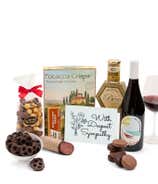 Deepest Sympathy Sweet & Savory Gourmet Gift Box with California Red Wine