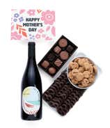 Mother's Day Chocolate Sweets Box with Red Wine