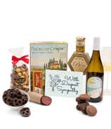Deepest Sympathy Gourmet Gift Box with White Wine