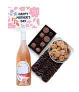Mother's Day Chocolate Sweets Box with Rosé Wine