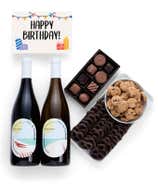 Happy Birthday! Sweet Treats Chocolate Gift Box with Red & White Wine