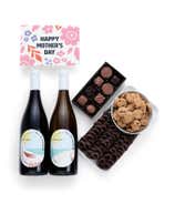 Mother's Day Chocolate Sweets Box with Red & White Wine