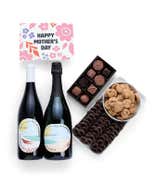 Mother's Day Chocolate Sweets Box with Red & Sparking Wine