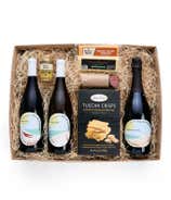Cheese & Meat Box with California Red, White & Sparkling Wine